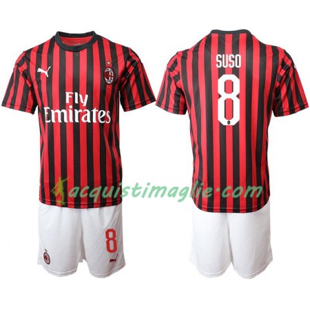 Divisa di Calcio AC Milan SUSO 8 Bambino Prima 2019/2020